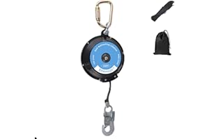 SHEMIOR 33FT Web Self Retracting Lifeline, No Tangle Lightweight Housing SRL, Self Retractable Safety Lanyard, Fall Arrest Protection PPE Gear for Roofing Construction, OSHA/ANSI Compliant