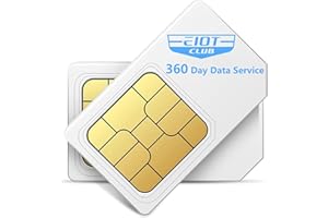 EIOTCLUB Data SIM Card for 360 Days - Compatible with USA Nationwide Networks for Unlocked Security Solar and Hunting Trail Game Cameras IoT Device(USA Coverage, Triple Cut 3-in-1)