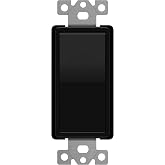 ENERLITES Black 4-Way Decorator Paddle Rocker Light Switch, 15A, 1 Pack | Four Way Decorative Switch, 120V/277V, Clamp Down Wiring, Grounding Screw, Residential Grade, Gloss Finish, UL Listed