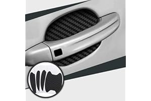 SNOMYRS Car Door Handle Cup Protector 3D Carbon Fiber Door Handle Scratch Protector Transparent Door Protectors for Vehicles 