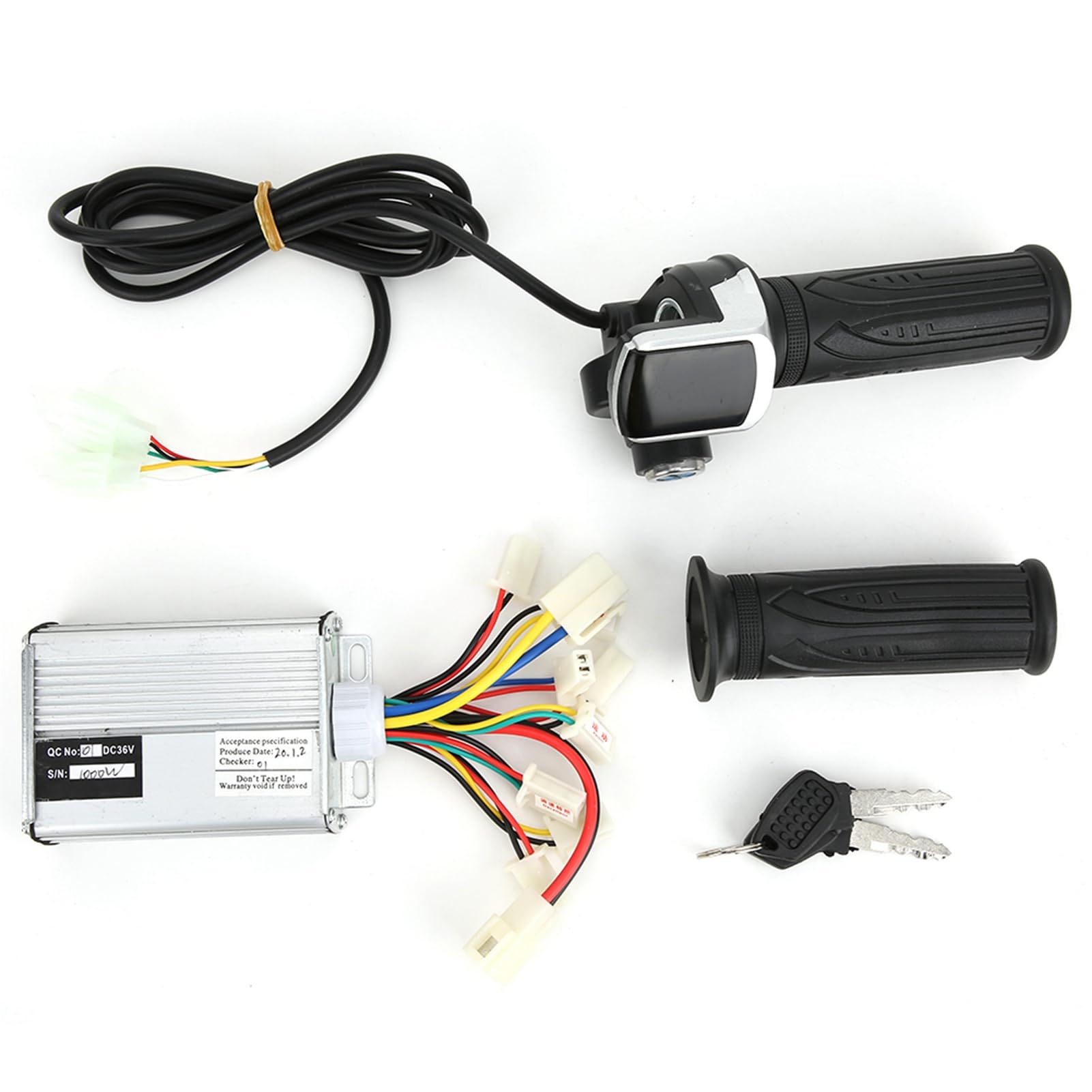 VGEBY Brush Motor Controller, Aluminum Alloy, 36V 1000W Brush Motor Controller with Multifunction Thumb Throttle Grip for Electric Bike, Scooter, Motorcycle Accessories