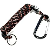 Ketch Vest Tether - Coiled with Carabiner and Split Ring, for Scissors, Tools, Pliers