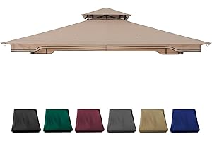 JANCANOPY Replacement Gazebo Canopy for 10 x 12 Regency II Patio Gazebo,(Light Beige)