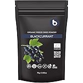 Organic Black Currant Powder from Freeze Dried Black Currants - Rich in Anthocyanins & Polyphenols - Plant Based Vitamin C - for Smoothies, Baking & Organic Food Coloring – 2.65oz