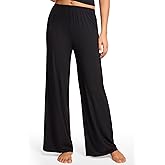 SOULVOR Women's Natrelax Pajamas Pants Wide Leg Casual Modal Ribbed Loose Fit Sleep Soft Comfort Flowy Lounge Pj Bottom