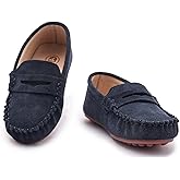 DADAWEN Kids' Soft Suede Slip On Loafers