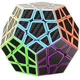 Twister.CK 3x3 Megaminx Speed Cube Magic Cube Brain Teasers Puzzles with Carbon Fiber Sticker