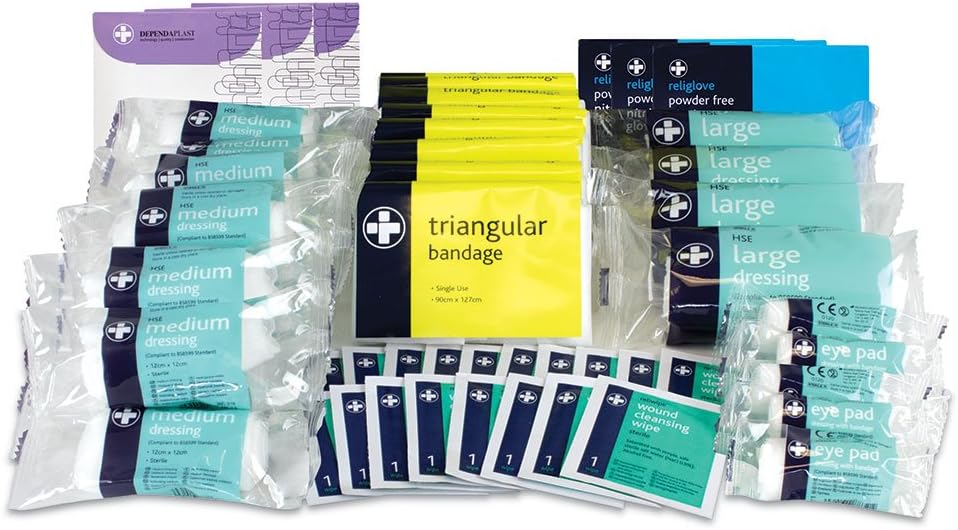 Reliance Medical 50 Person First Aid Kit Refill Contents HSE Dressings Plasters