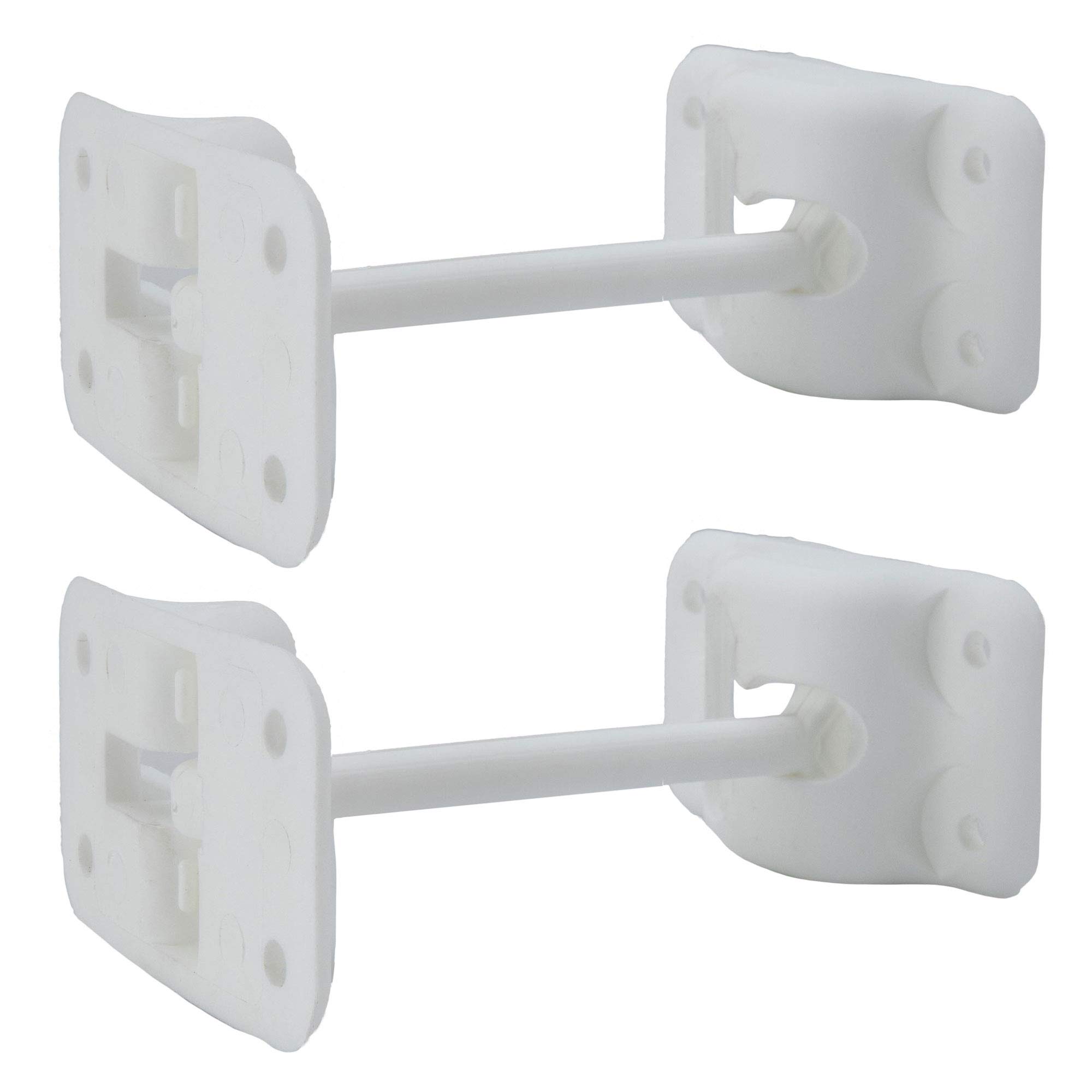 RecPro RV T-Style Door Holder Catch | Latch Holder | Cargo Hatch | Black or White Color Options | 4", 6" or 10" Option | RV Door Holder | RV Door Hardware | 2 Pack (4 Inches, White)