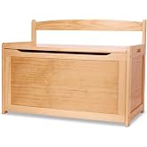 Melissa &amp; Doug Wooden Toy Chest Light Wood Storage Organizer | 1 Blonde Colored Wooden Toy Chest, Safety-Hinged Lid, 8 Cubic Ft Toy Storage Space, Playroom Essentials for Kids, Ages 3+