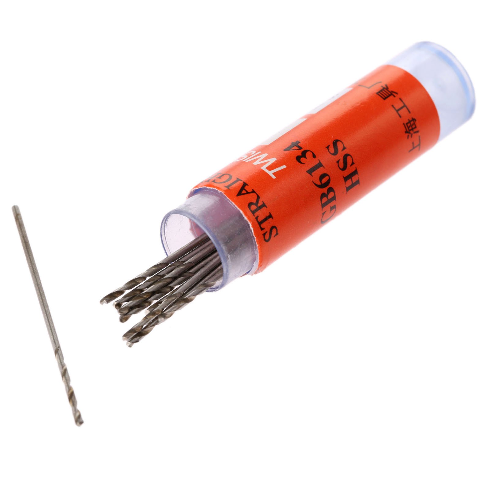 Mtsooning 0.8mm Micro Drill Bits 10 Pcs, HSS Twist Drill Bit Set for Precision Model Making, Jewelry, PCB, Wood & Plastic