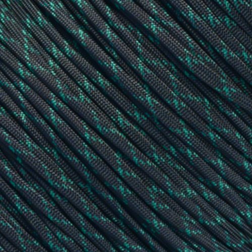 West Coast Paracord Multi Color Nylon Military Paracord 550 Type III 7 Strand Utility Cord Rope - 100 Foot Hanks (Black with Kelly Green X)