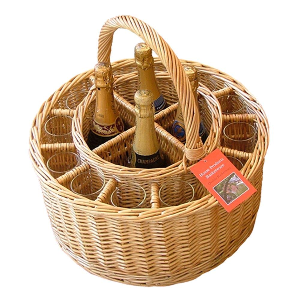 Red Hamper WH016/HOME Deluxe Celebration Drinks Basket, Brown, 44 x 44 x 21 cm