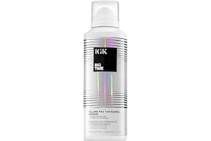 IGK BIG TIME Volume & Thickening Mousse | Moveable + Fullness + Frizz Control | Vegan + Cruelty Free | 6.2 Oz