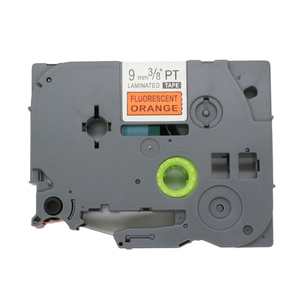 BROVACS 1 Pack Black on Fluo Orange Label Tape Compatible for Brother P-Touch TZ B21 TZe B21 9mm 3/8" OPA1322