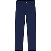 Izod Boys' School Uniform Adaptive Chino Pants, Adjustable Waistband, Velcro Closure & Faux Buttons