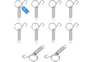 LISTARUS 10 Pack Spring Door Latch for Rabbit Cages, Multi-Functional Metal Pet Spring Door Latch Lock for Fixing Birds Small Animal, Chicken, Dog, Cat, Parrot, Guinea Pig, Squirrel Cages Clips