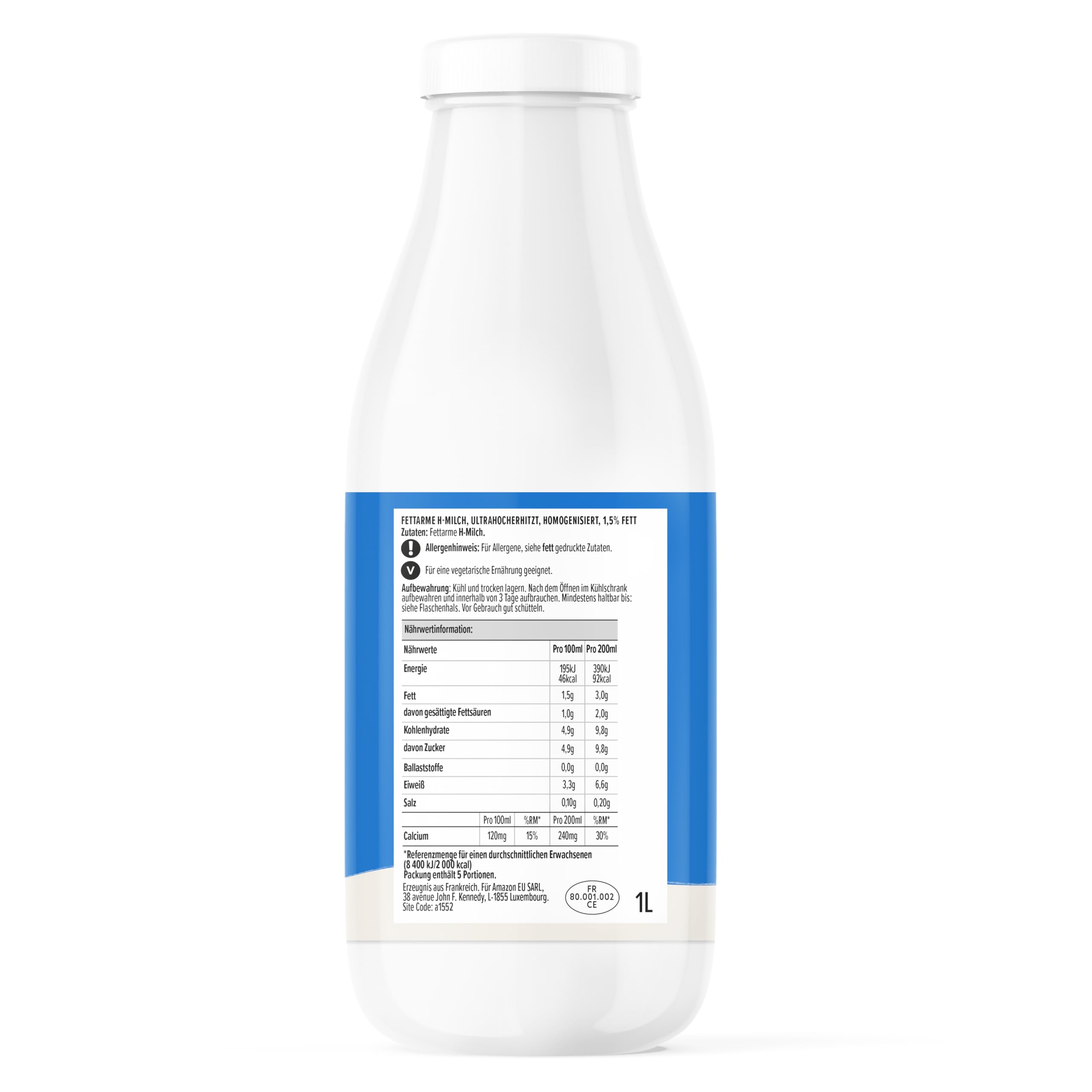 by Amazon Haltbare Fettarme Milch 1,5% Fett, 6L 3