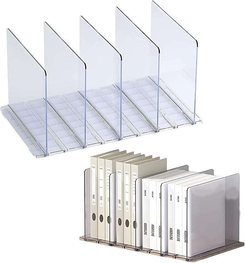 LIKEUDO Adjustable Shelf Dividers for Handbags - Expandable & Clear