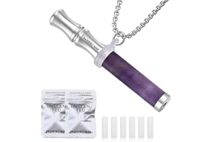 Nobelook Breathe Free Necklace with Filter, Anxiety & Stress Relief Breath Tool for Meditation, Mindfulness and Relaxation,Natural Stone Breathing Necklaces, Portable Wellness Gift for Adults