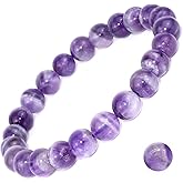 DAZCOLO 8mm Natural Gemstone Stretch Bracelet, Handmade Unisex Crystal Bracelets for Meditation, Yoga, Spiritual Healing & Positive Energy