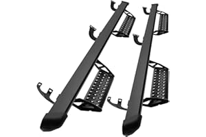 OTHOWE Drop Down Running Boards Compatible with 2007-2021 Tundra Double Cab（3/4 Size Rear Doors）,Black Powder Coated,3 Inch,Hoop Style,Off Road Exterior Accessories 2 Pieces