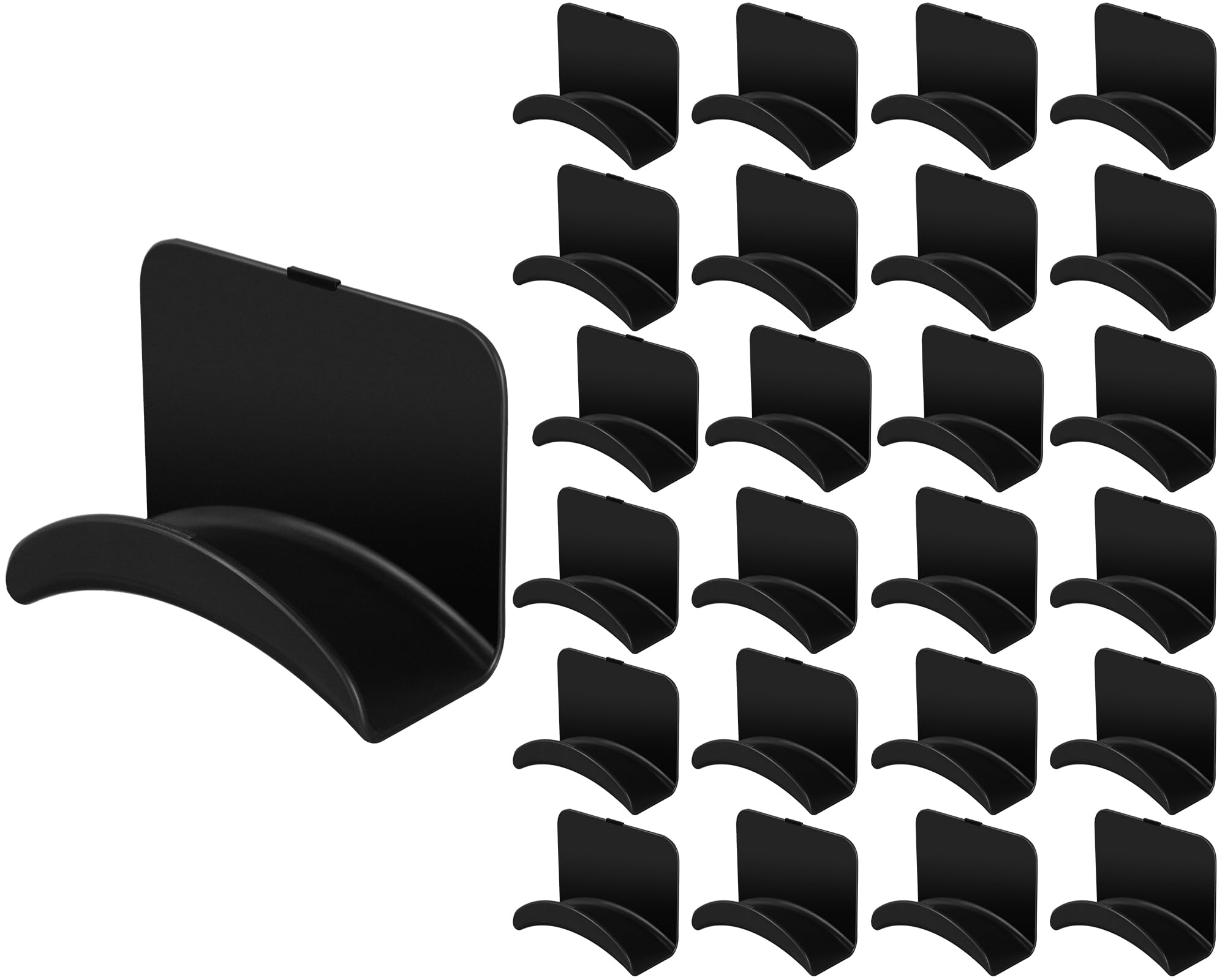 Photo 1 of Wonderjune 30 Pcs Headphone Wall Hangers Adhesive Gaming Headset Holder Hooks for Wall Mount Strong Universal Stand Hooks for Most Headphone Controller, Hat, Baseball Caps, Closet, Door