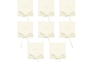 CEELGON Jewelry Bags Bridesmaid Gifts Set of 8 Velvet Small Bow Tie Jewelry Pouch with Strings Bracelet Earring Necklace Packaging Bridesmaid Proposal Gift Bags Bridal Party Favors Gifts (Beige)