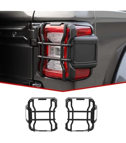 Wrangler JL Black Tail Light Guards | DV8 Offroad - View #4