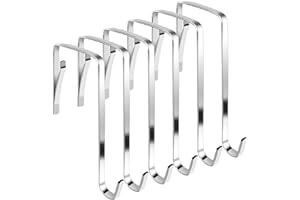 THSIREE 10Pcs Over The Door Hooks, Metal Door Hanger Z Hooks, Sturdy Over Door Hooks for Hanging Clothes, Towels, Coats and More