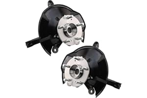 TRQ Front Steering Knuckle Assembly Set Driver & Passenger Side Compatible with 2013-2015 Honda Civic