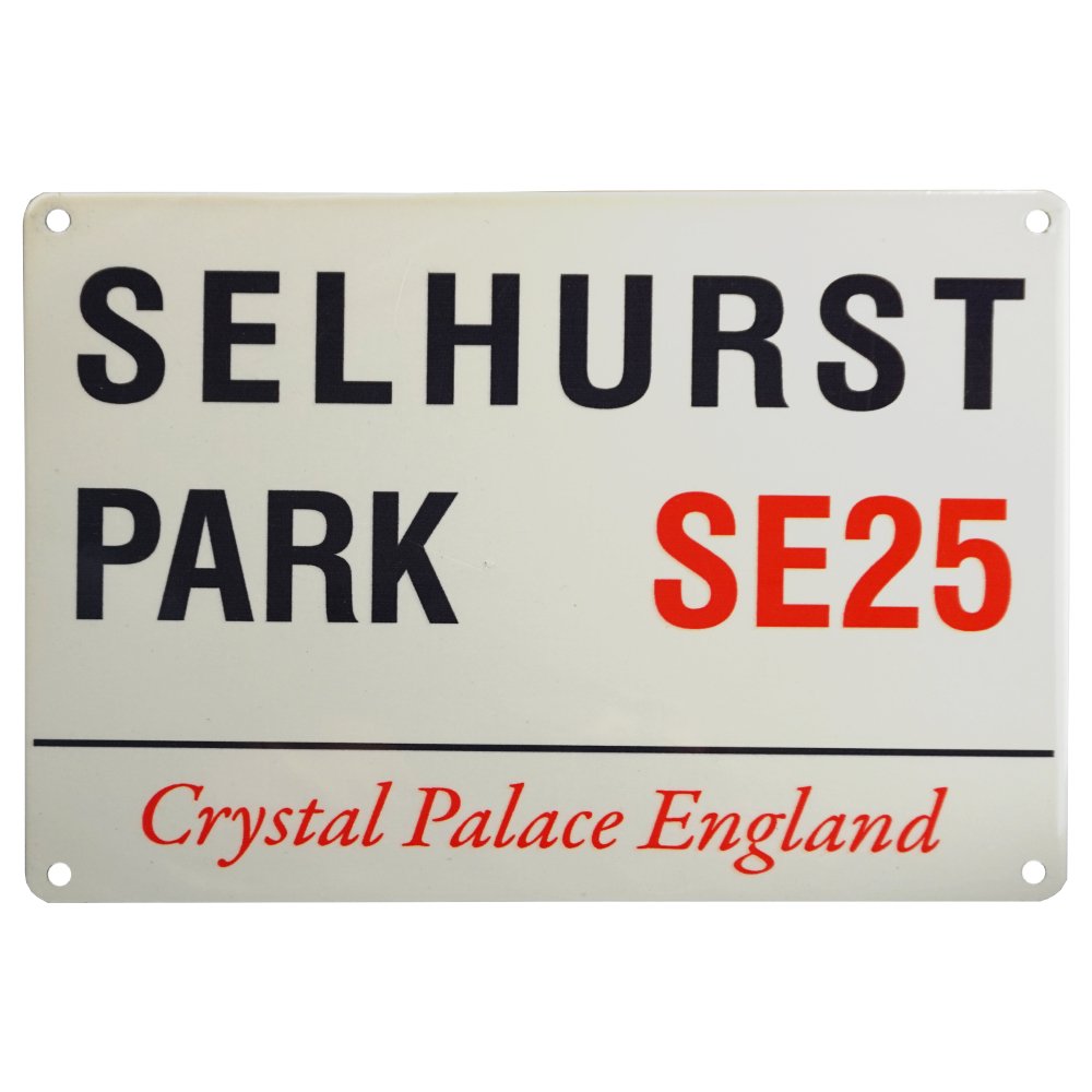 CRYSTAL PALACE F.C. SELHURST PARK SE25 MINI STREET SIGN
