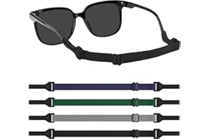 4 Pack Glasses Strap, Adjustable Sports Glasses Holder Universal Sunglass Eyeglasses String Strap for Men Women Kids