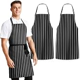 Avalon Kitchen Aprons for Men - 100% Polyester Chef Apron Women with Extra Long Ties - Cooking Aprons for Women &amp; Mens Apron