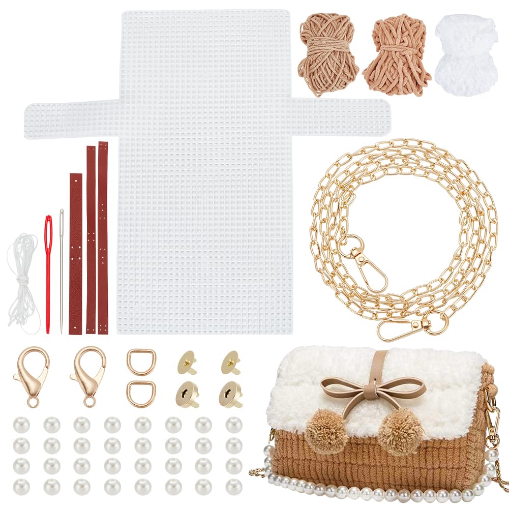 WADORN DIY Knitting & Crochet Handbags Kit, Mesh Plastic Canvas for Shoulder Bags, Crossbody Bags, Embroidery Projects, Peru