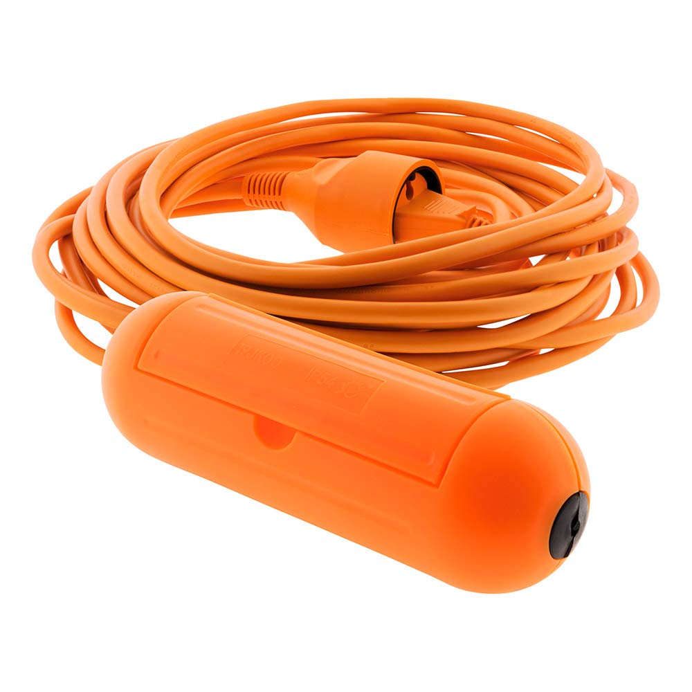 2 x 1.5mm2 Orange 10m Extension Cable with Waterproof Housing