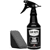 CAR GUYS Tire Shine Spray | The Perfect Shine | Durable and User Friendly Tire Dressing | Long Lasting UV Protection for Blac