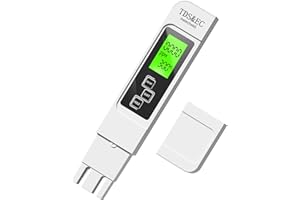 LIKDAY New 4 in 1 TDS Meter - TDS EC & Temperature(°C,°F) Meter,Accurate & Reliable Digital Water Testing Kits for Drinking Water, Tap, Well, Swimming Pool,Hydroponics, Aquarium, RO/DI System (White)