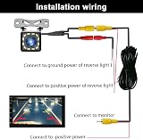 CAMECHO Car Reversing Camera 12 LED Super Night Vision IP68 Waterproof 170 Deg view 2
