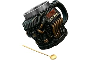 13Oz Vintage Engine Coffee Mug for Car Permanent Finish Keeps Beverages Hot Car Theme Drinking Vessel