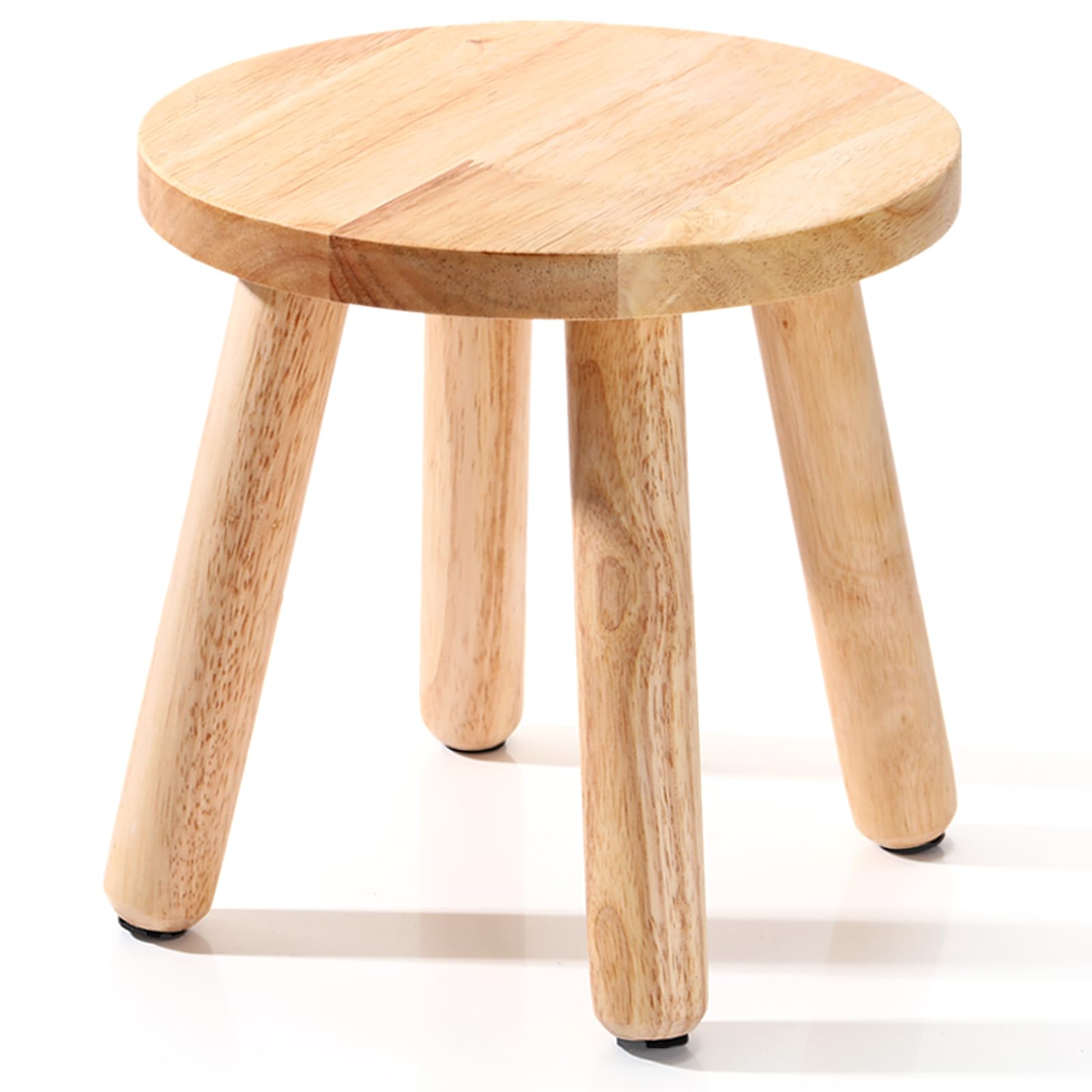 Photo 1 of Wenqik 1 Pc Wooden Step Stools 10 Inch Stool Matched Sensory Table Multi Purpose Solid Chair Round Small Chairs Four Legged Sitting Stool for Classroom Bedroom Playroom