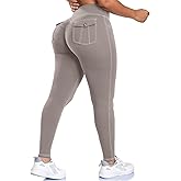 SEASUM Cargo Workout Leggings with Pockets for Women Scrunch Butt Lifting Gym Denim-Look Yoga Pants
