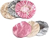 Beaupretty 3pc Shower Caps Large Elastic Polyester Bathing Spa Hair Protect view 8