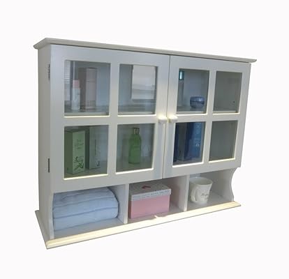 Homecharm 31.5x9.6x24-Inch Wall Cabinet, White (HC-032)