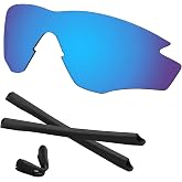 Predrox M2 Frame XL Lenses &amp; Rubber Kits Replacement for Oakley Sunglass OO9343 Polarized