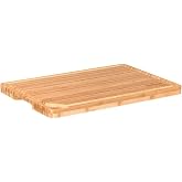 Camp Chef Bamboo Cutting Board, 18x26 in. | Model CHOP26, Recessed groove catches juices, Handholds for easy carrying, Designed to fit Camp Chef Patio Cart (PZCART)