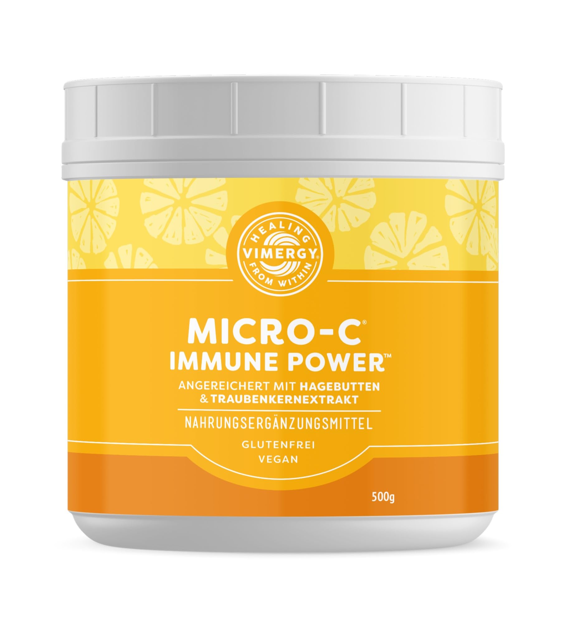 Vimergy Micro-C Immunkraft, 278 Einnahmen – Vitamin C 1000 mg – Sanfte Ascorbinsäure - Vitamin C Gepuffert als Pulver – Immunsystem & Nerven – Knochen & Knorpel – Glutenfrei -Vegan (500 g)