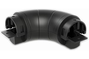 25-90-degree Universal Corner Bend, Satin Black Finish, for Promenaid Handrail System Only