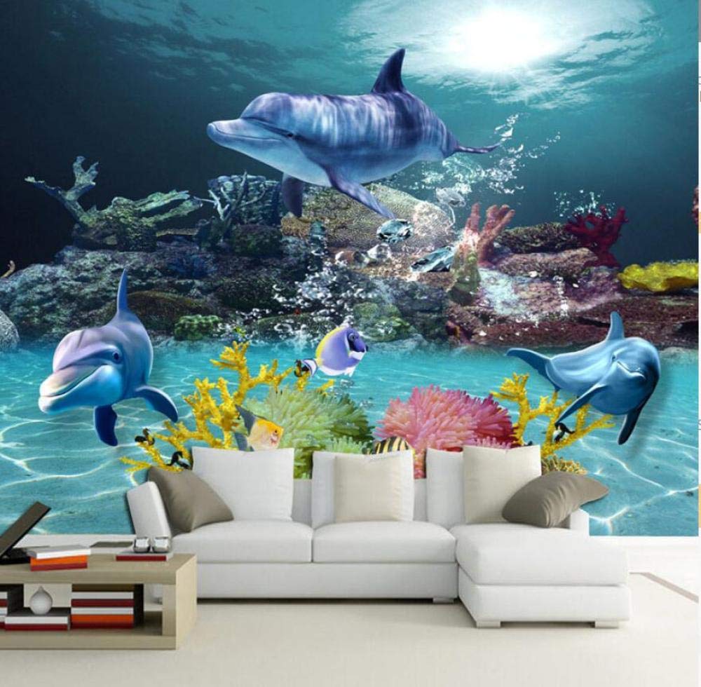 Gratuit Images 3d Stereoscopique Dauphin Animaux Marins Papier Peint Chambre dernière par