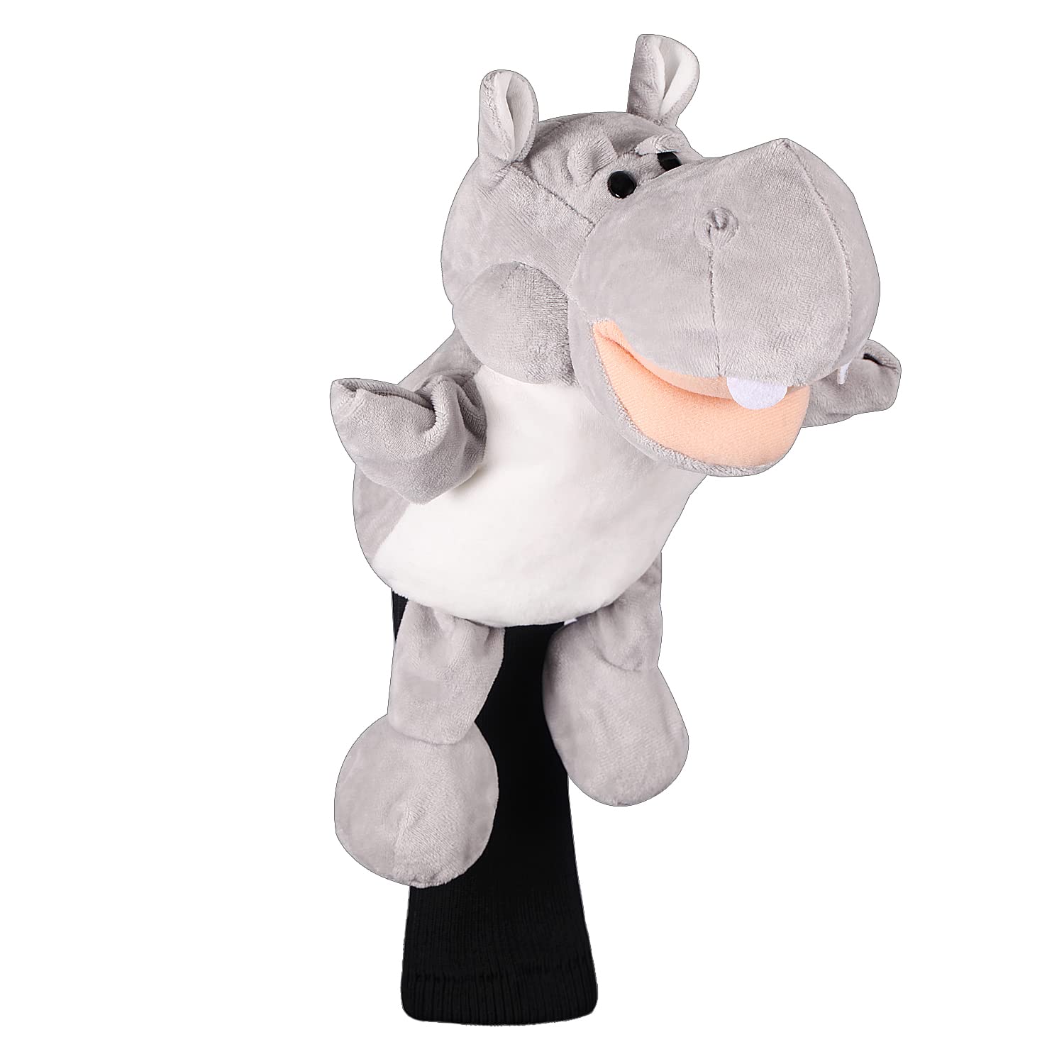 SHABIER Plush Novelty Animal Golf Driver Head Cover for 460cc Head Club (Grey Hippopotamus)